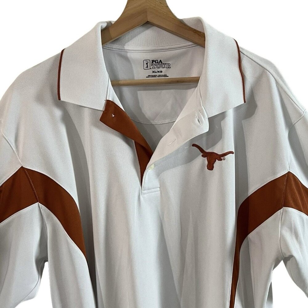 PGA Tour Golf Polo Shirt Size XL Mens Burnt Orange Fan College Texas Longhorns - Picture 3 of 5
